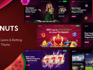Nuts - Online Casino & Betting WordPress Theme Features