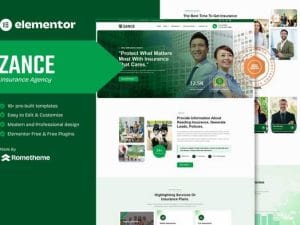 Zance - Insurance Agency Elementor Template Kit