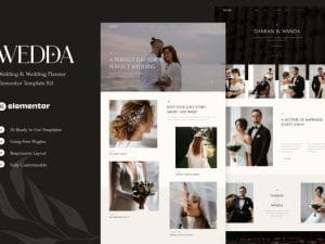 Wedda - Wedding & Wedding Planner Elementor Template Kit