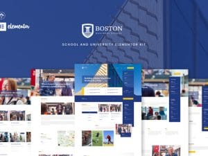 Boston - School & University Elementor Template Kit