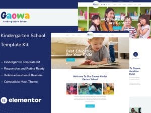 Gaowa - Kindergarten School Elementor Template Kit