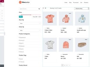 WooCommerce shop page builder